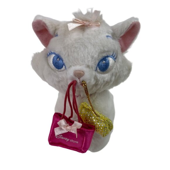 Disney Store 6" Shopping Marie Aristocats  Plush Stuffed Toy White Cat Kitten - Picture 2 of 10